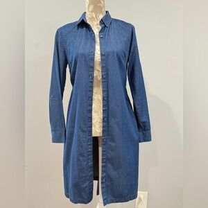 Banana Republic Blue Long Sleeve Denim Dress